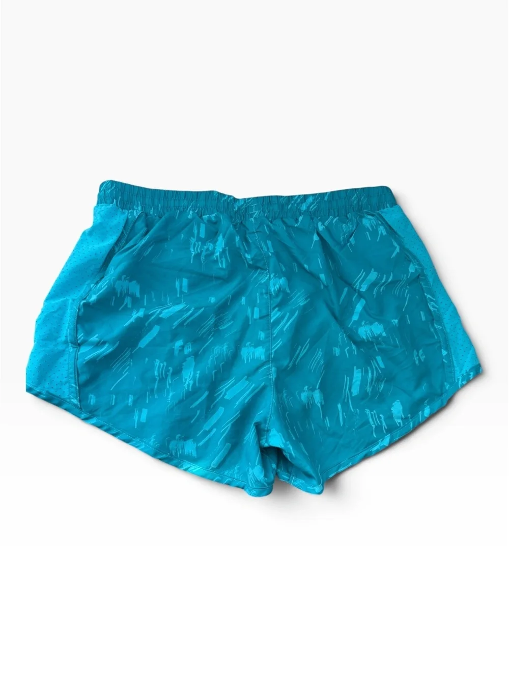 Under Armour Turquoise Printed HeatGear Running Shorts - Women's Size Small
